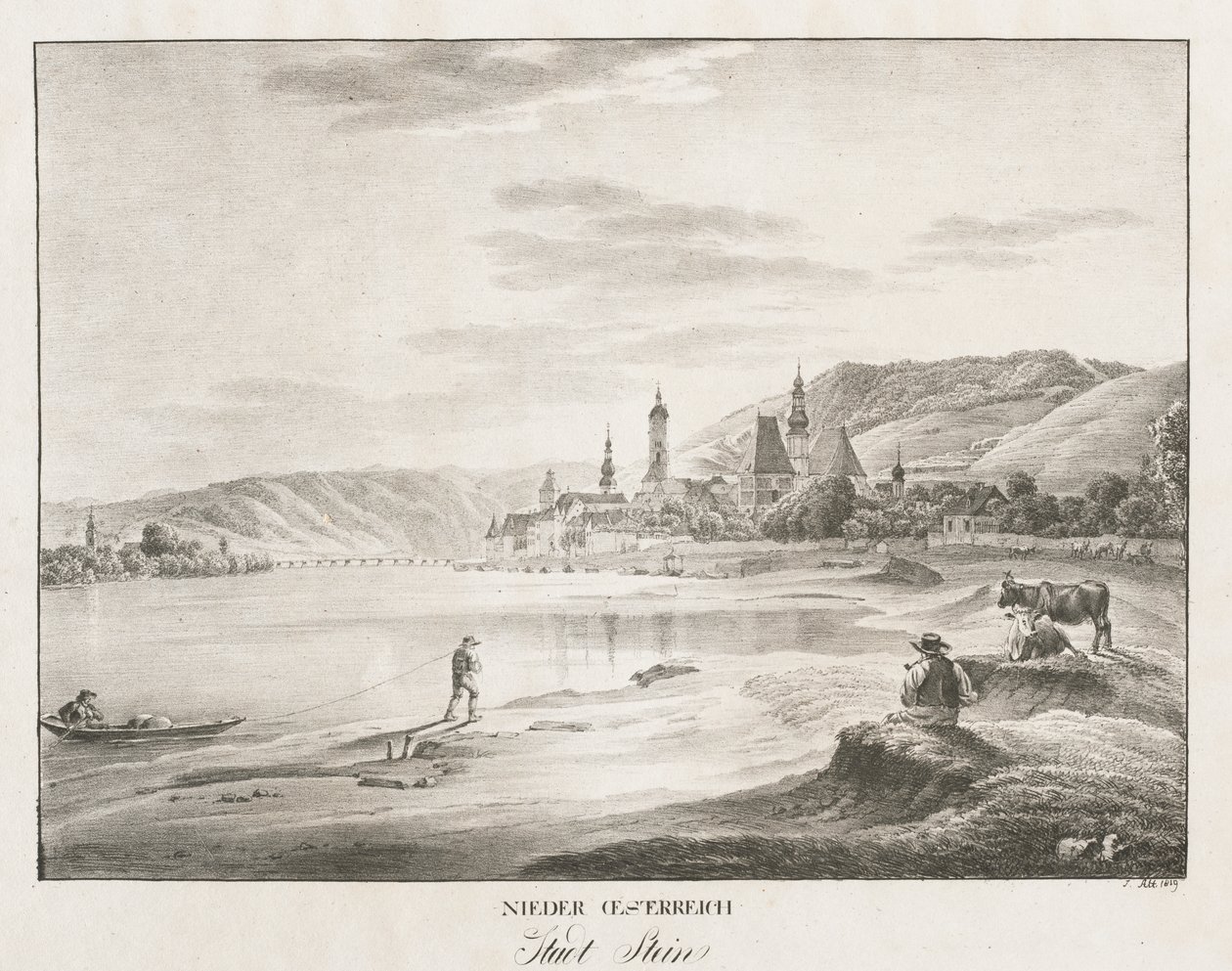 Niederösterreich, byen Stein av Jakob Alt