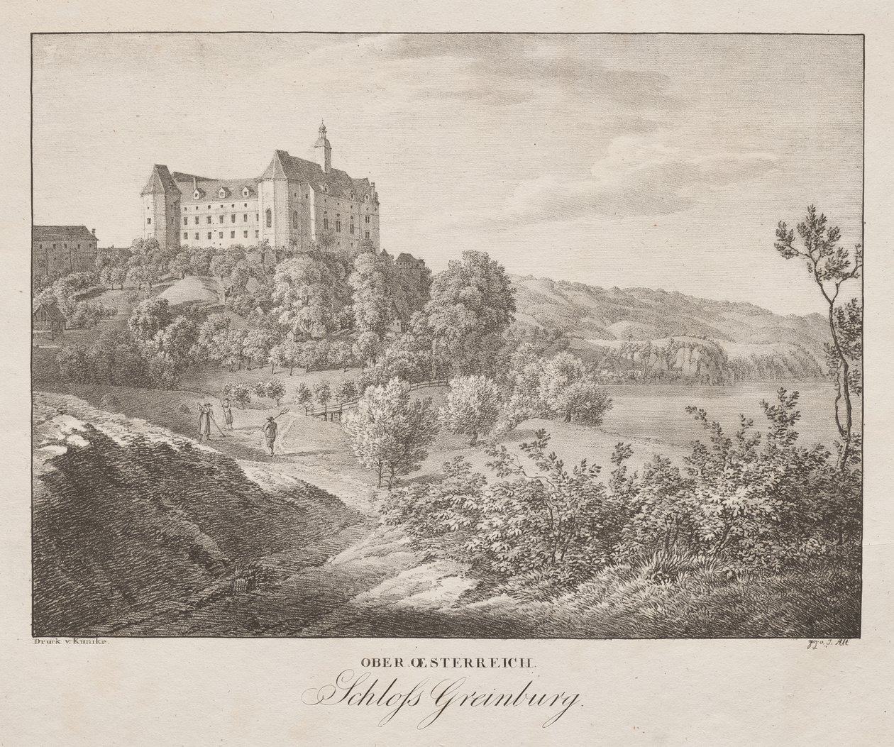 Ober-oesterreich, Schloss Greinburg av Jakob Alt