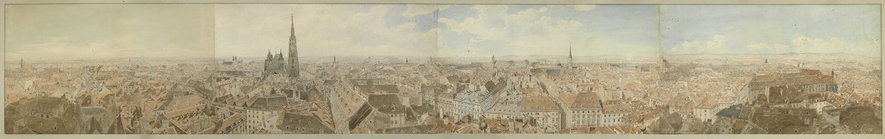 Panorama over Wien fra kuppelen på Peterskirken av Jakob Alt