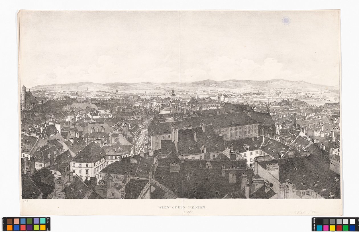 Panorama over Wien mot vest, fra Peterskirken av Jakob Alt
