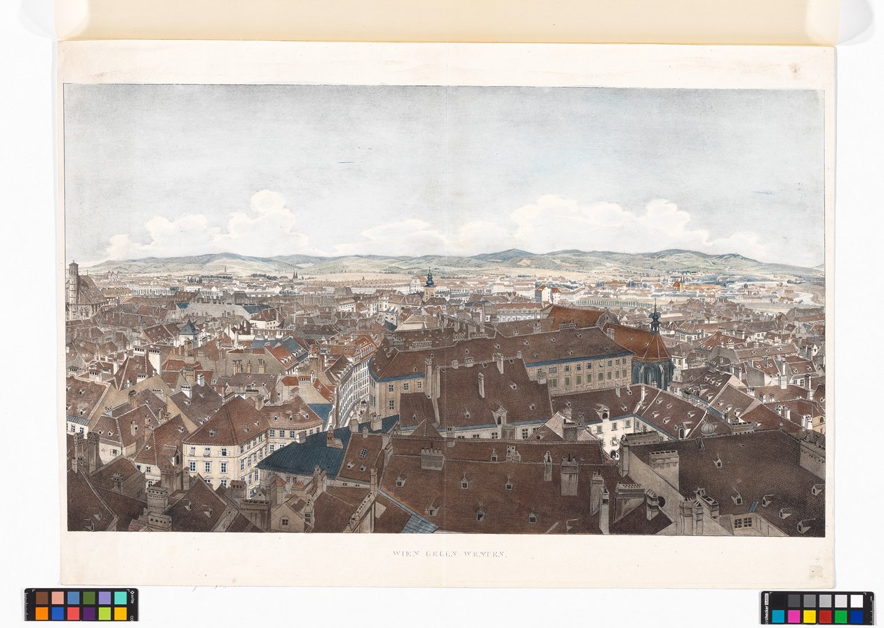 Panorama over Wien mot vest, fra Peterskirken av Jakob Alt