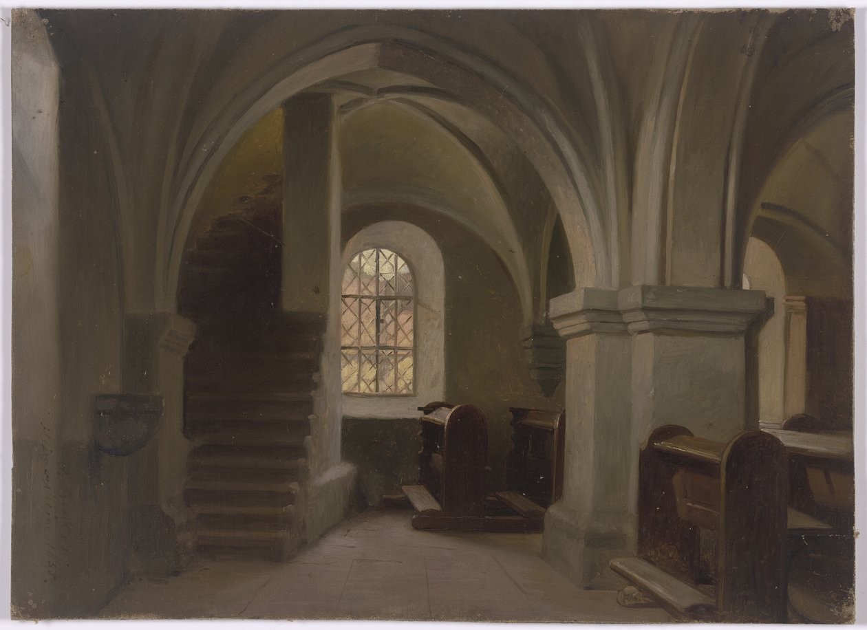 Kirkeinteriør av Jakob Becker