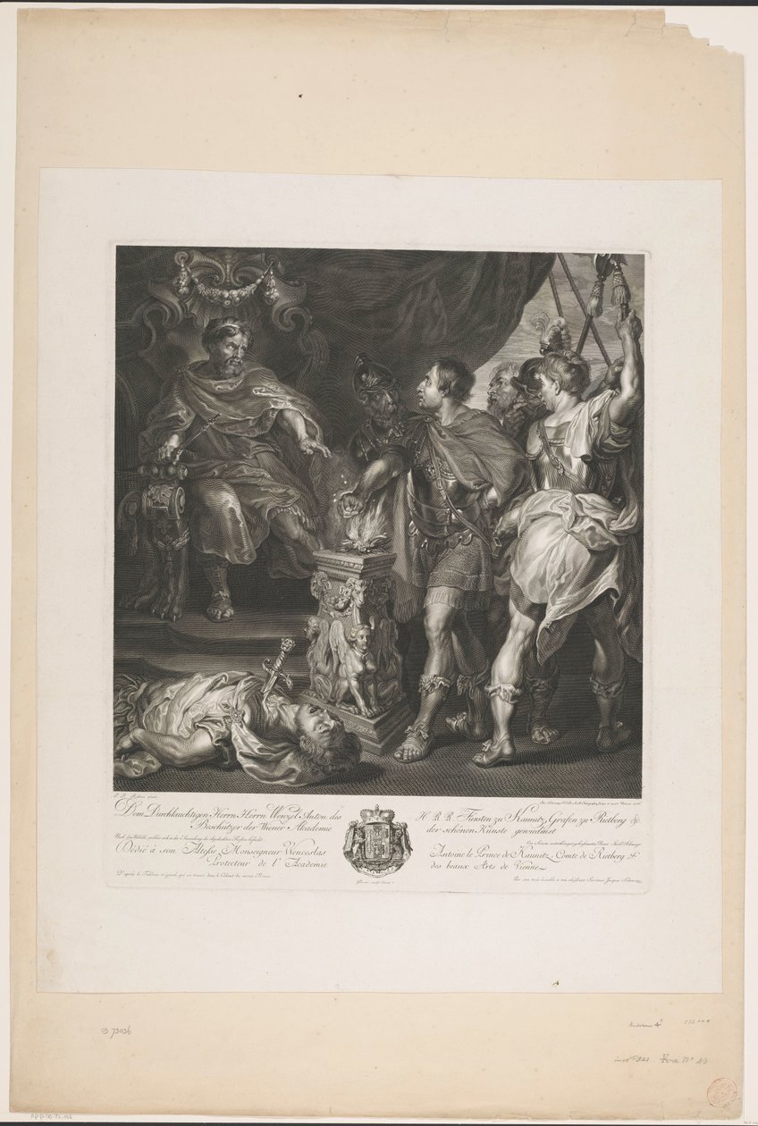 Mucius Scaevola av Jakob Matthias Schmutzer