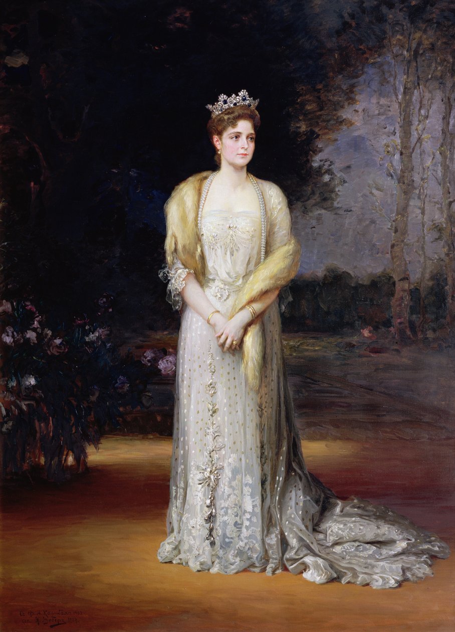 Portrett av keiserinne Alexandra Fyodorovna, 1914 av Jakov Jakovlevich Veber