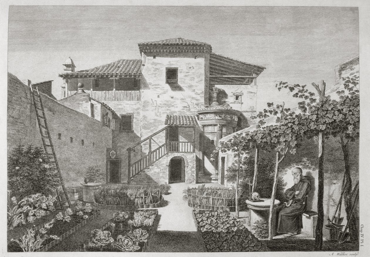 Lysicrates-monumentet i hagen til Capuchin-klosteret, Athen, fra 