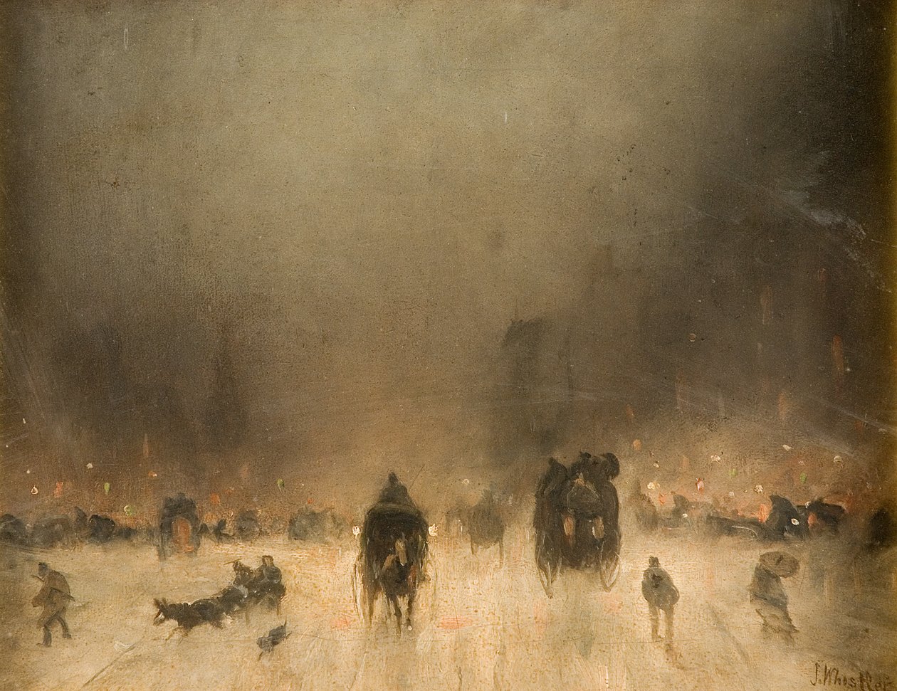 En tåket natt i London av James Abbott McNeill Whistler