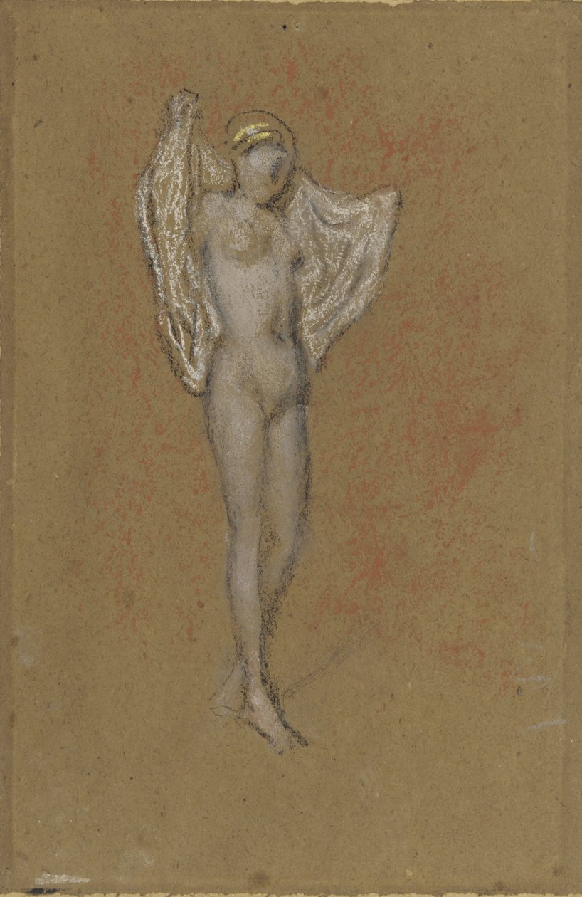 A Yellow Note, ca. 187174 (kritt og pastell på brunt papir) av James Abbott McNeill Whistler