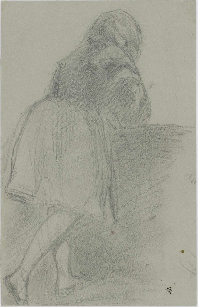 Annie, 1858-59 (blyant på gråblått papir) av James Abbott McNeill Whistler