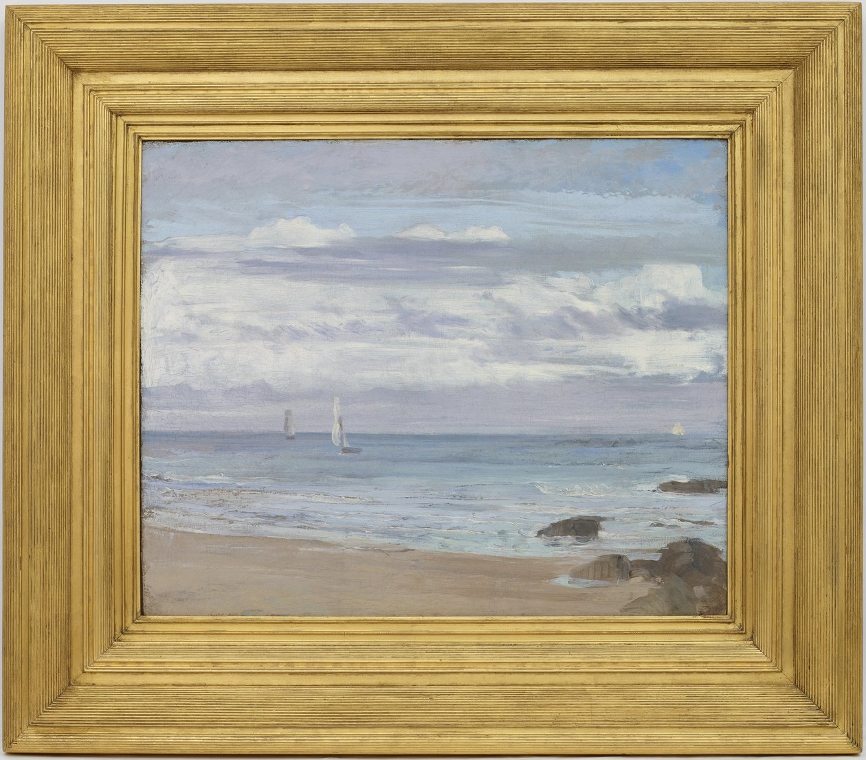 Blått og sølv: Trouville, ca. 1865 av James Abbott McNeill Whistler