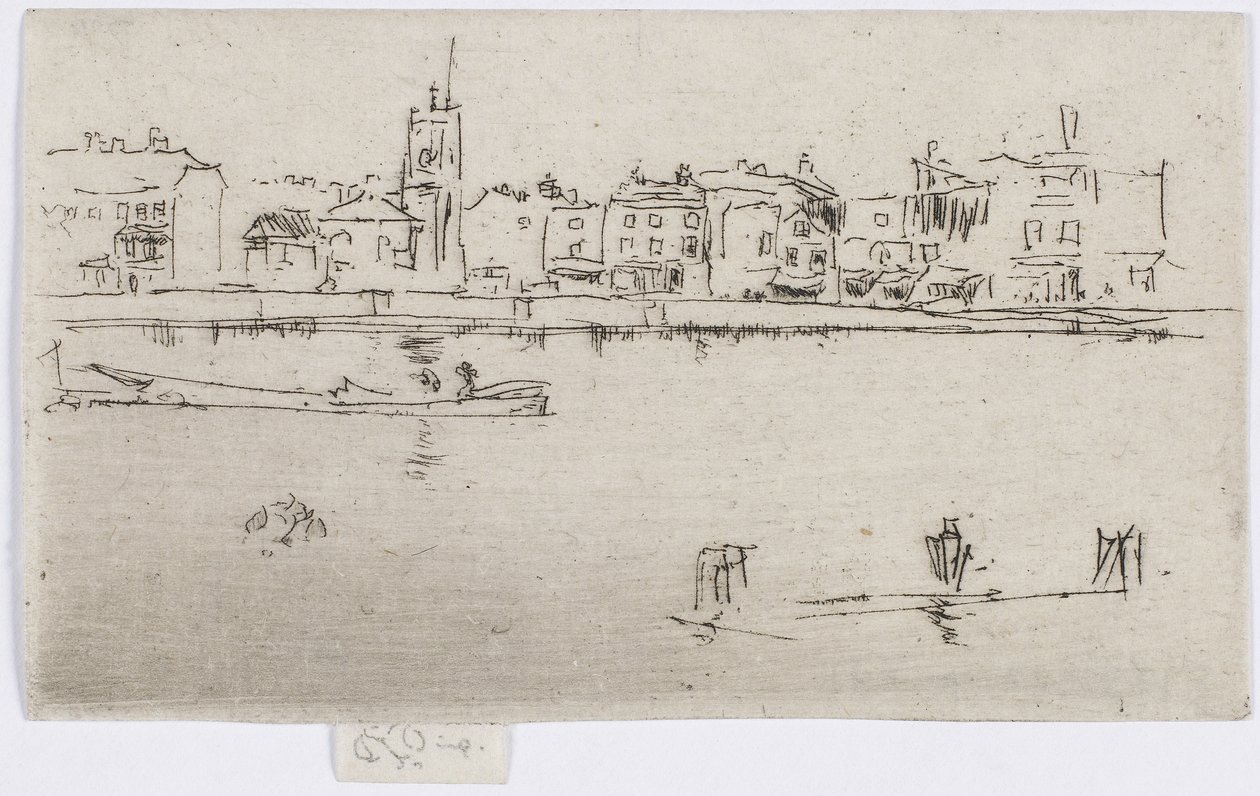 Chelsea (Memorial) 1887 (radering på papir) av James Abbott McNeill Whistler