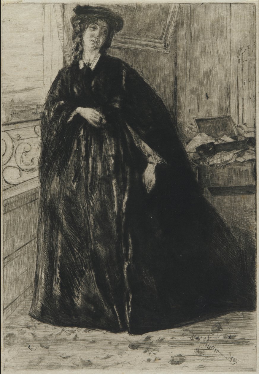 Finette, 1859 (tørrpunkt på papir) av James Abbott McNeill Whistler