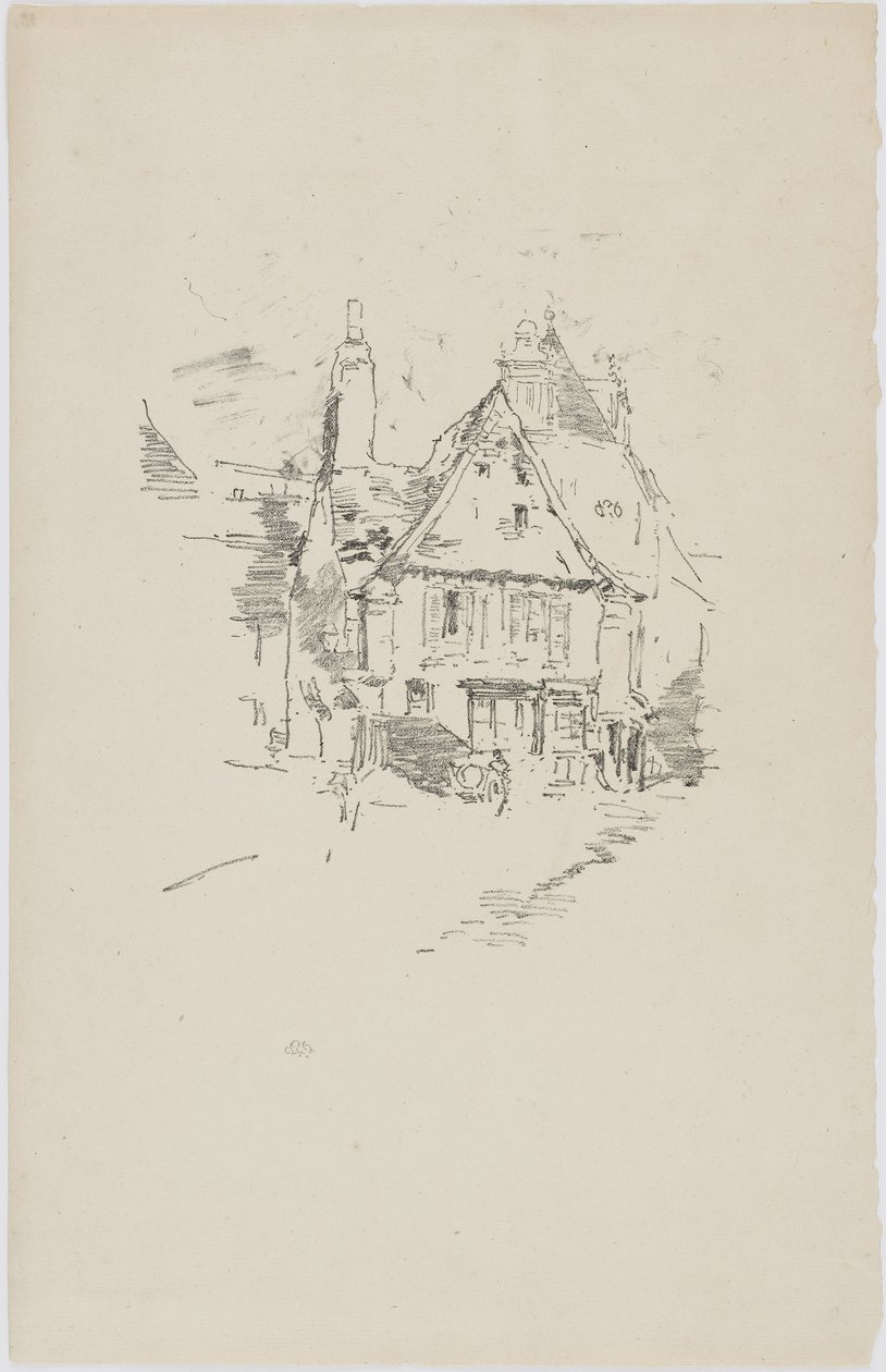 Gabled Roofs, Vitre, 1893 (lito på papir) av James Abbott McNeill Whistler