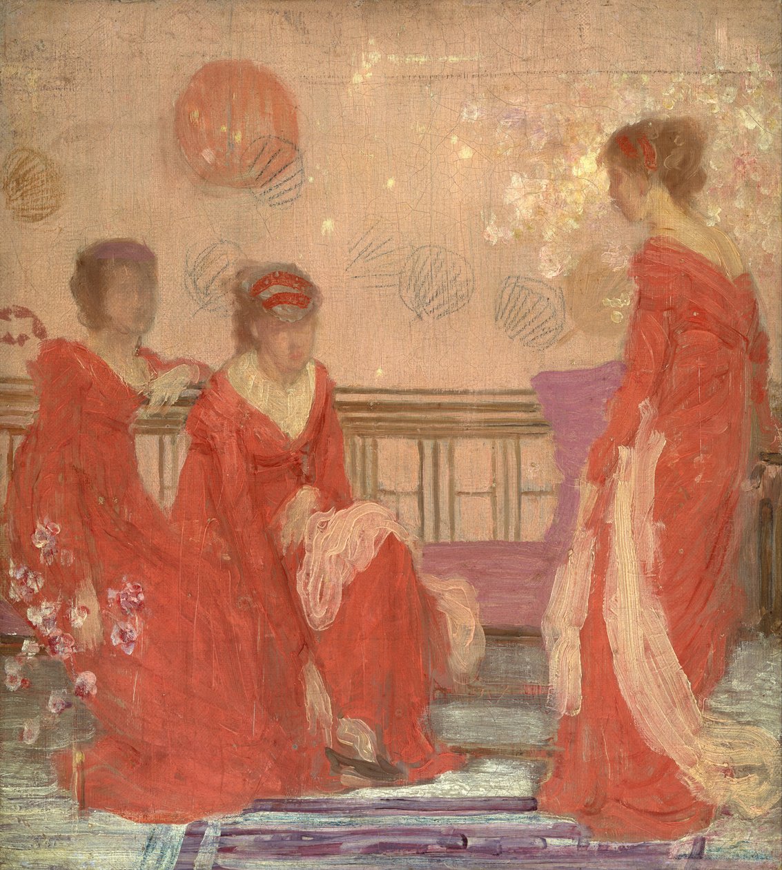 Harmoni i kjøttfarge og rødt av James Abbott McNeill Whistler