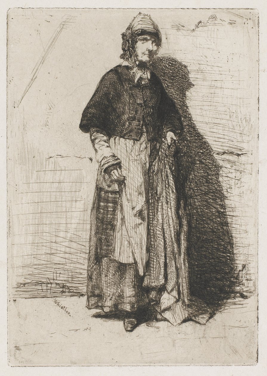 La Mere Gerard, 1858 (radering på papir) av James Abbott McNeill Whistler