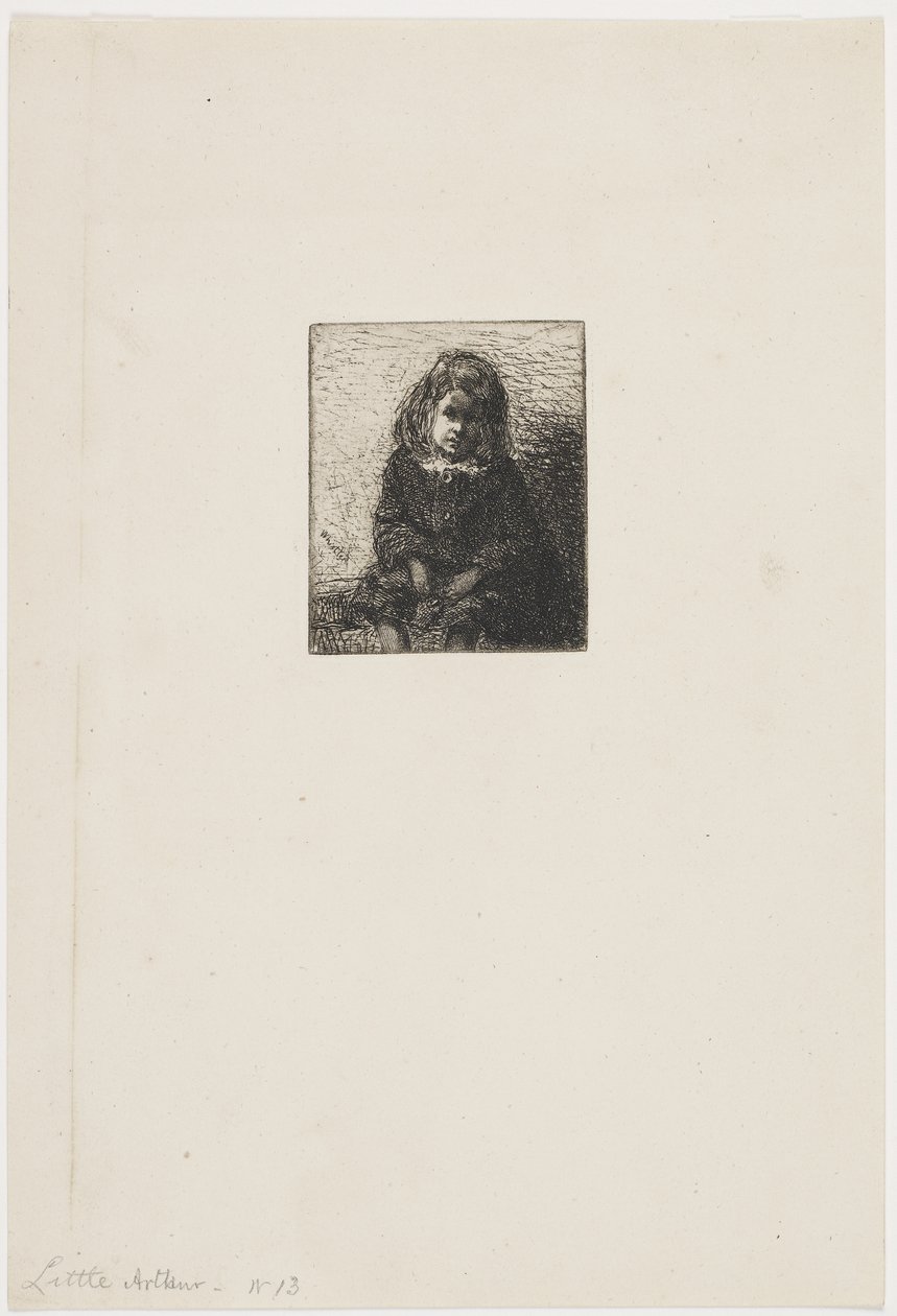 Lille Arthur, ca. 1857-58 (radering på papir) av James Abbott McNeill Whistler