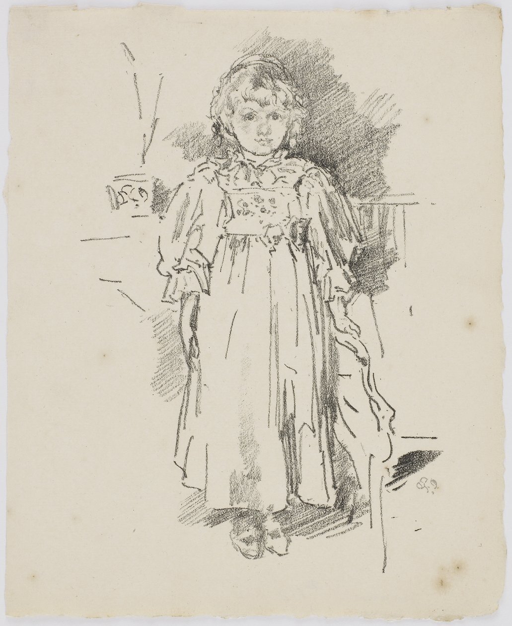 Lille Evelyn, 1896 (litho på papir) av James Abbott McNeill Whistler