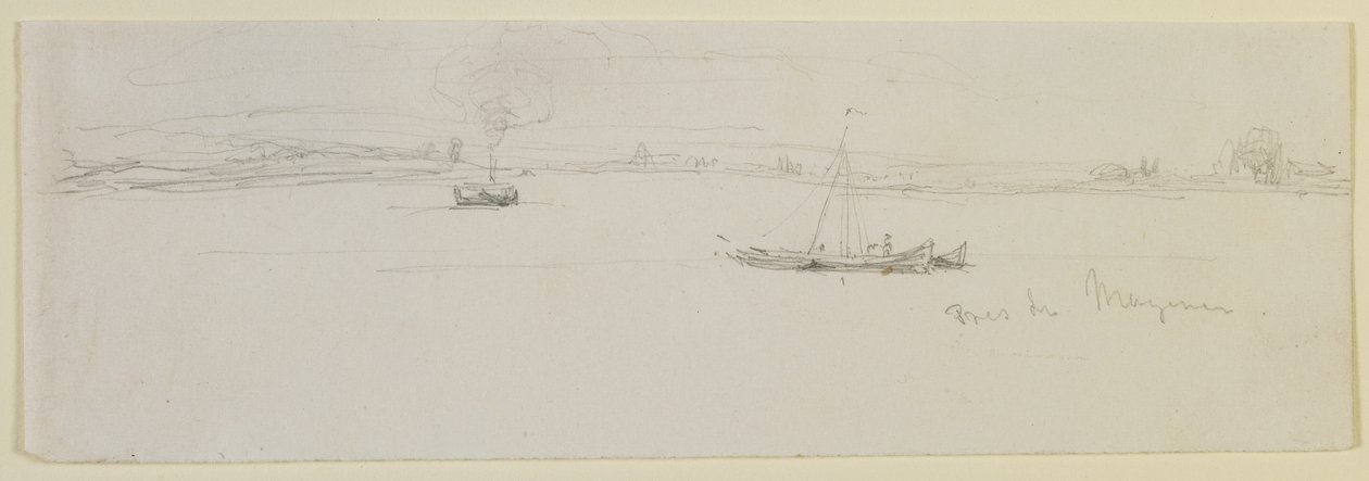 Nær Mayence, 1858 (blyant på hvitt papir) av James Abbott McNeill Whistler