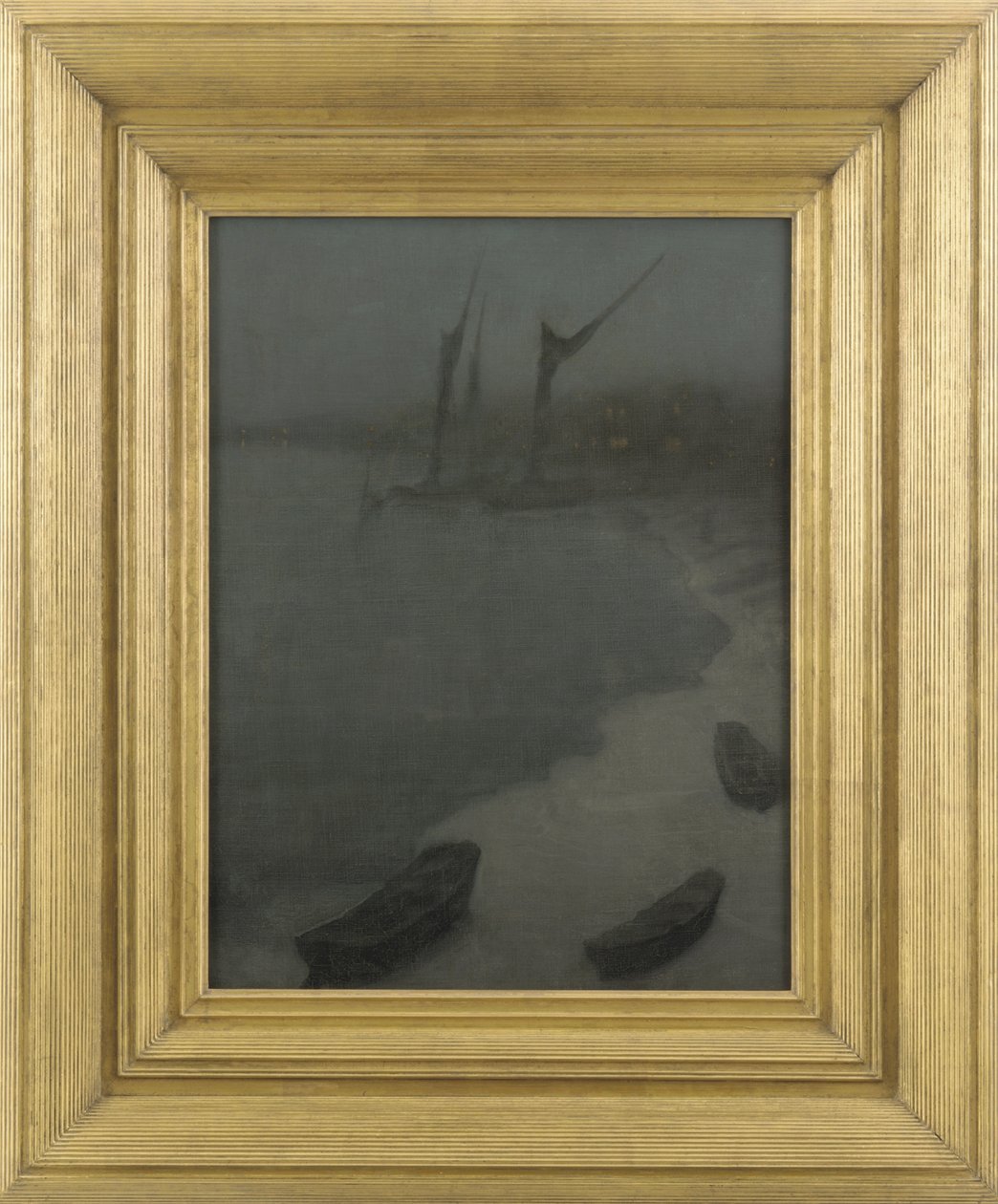 Nocturne: Grey and Silver - Chelsea Embankment, Winter, ca. 1879 av James Abbott McNeill Whistler