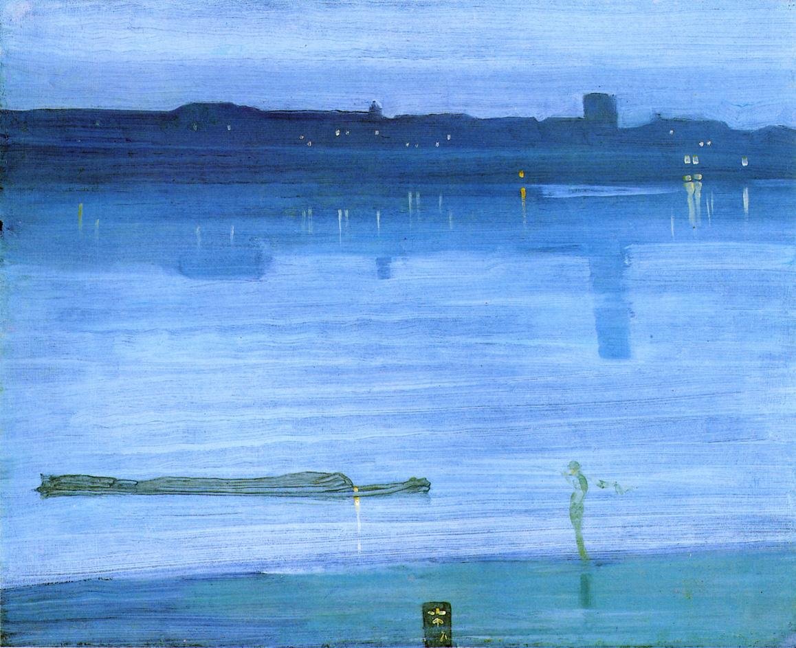 Nocturne i blått og sølv: Chelsea av James Abbott McNeill Whistler