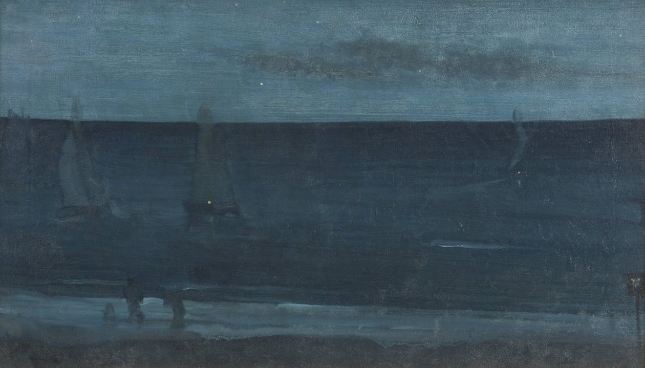 Nocturne- Blått og sølv- Bognor av James Abbott McNeill Whistler