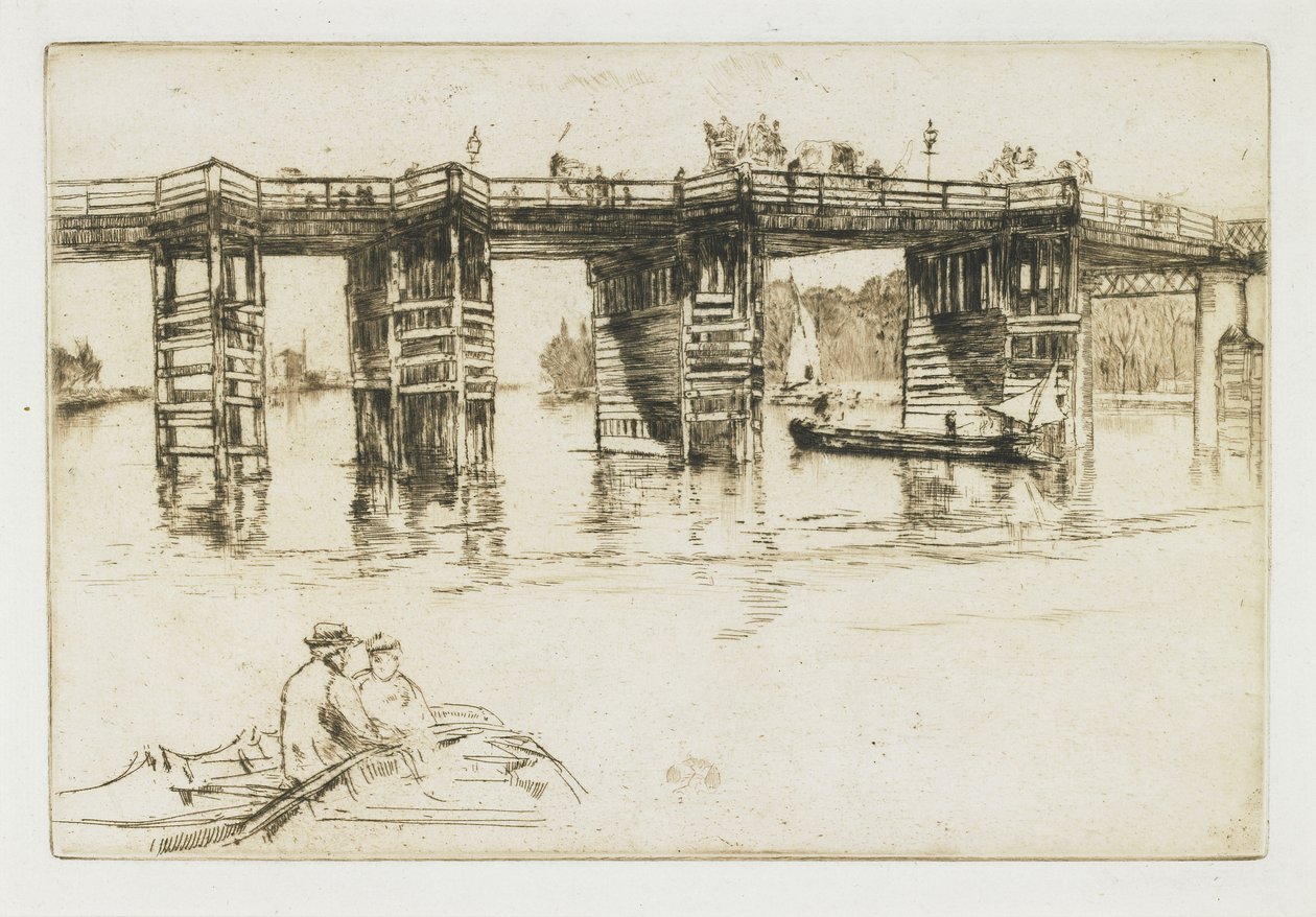 Old Putney Bridge, 1879 av James Abbott McNeill Whistler