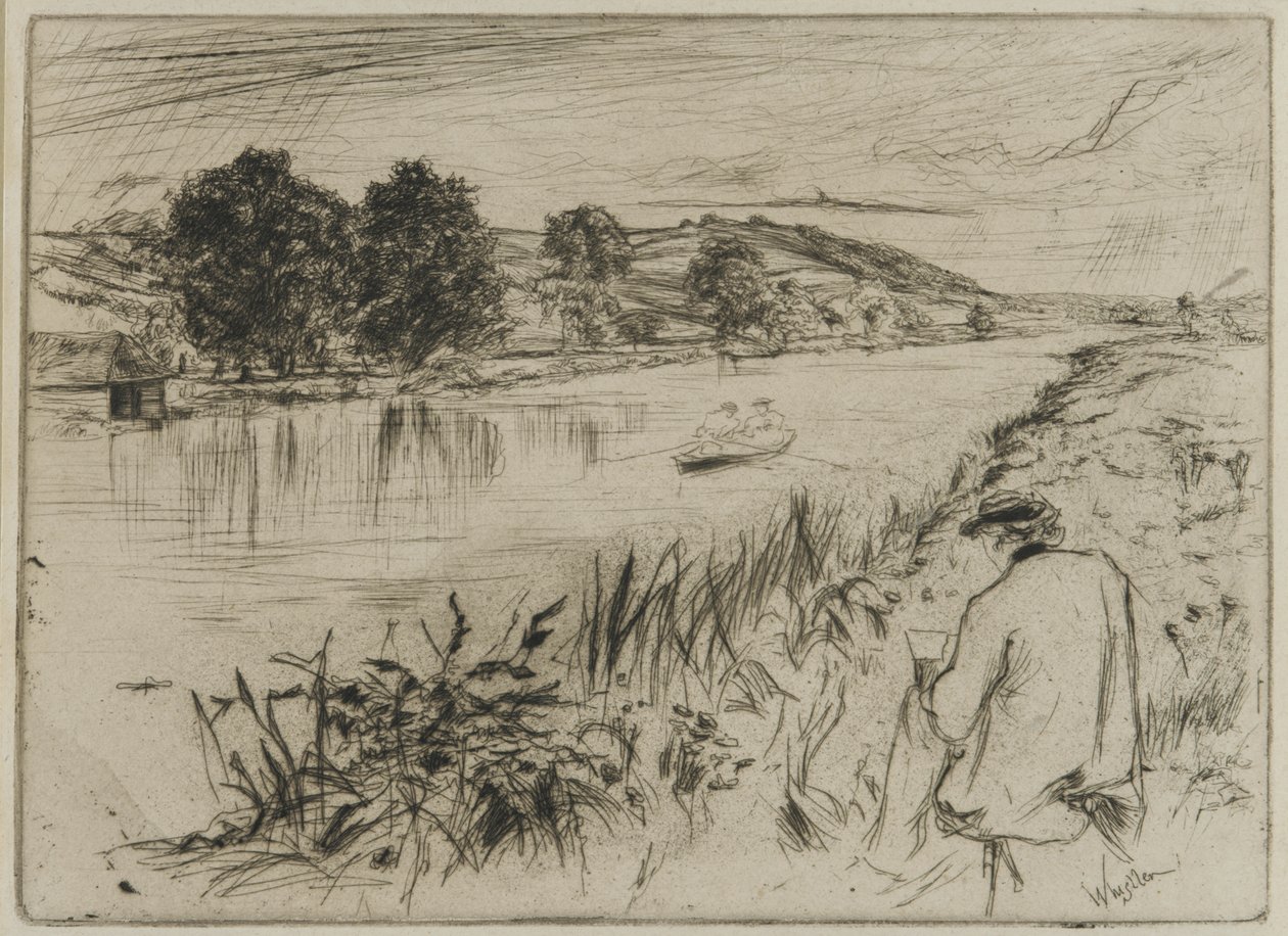 Sketching, nr. 1, 1861 (radering på papir) av James Abbott McNeill Whistler