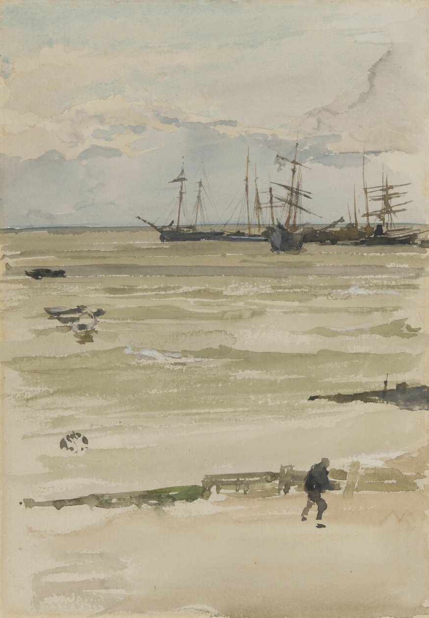 Ankerplassen, 188384 av James Abbott McNeill Whistler