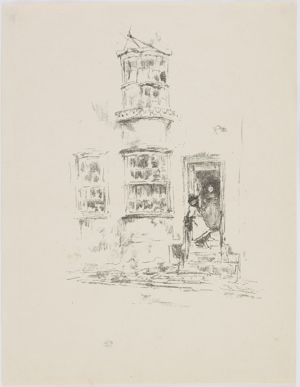 The Little Steps, Lyme Regis, 1895-96 (lito på papir) av James Abbott McNeill Whistler