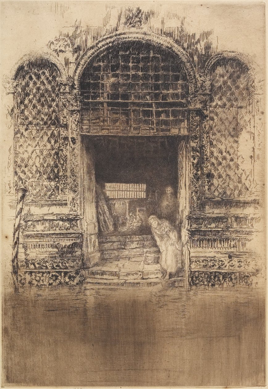 Den gamle døråpningen fra det første Venezia-settet, 1879-1880 av James Abbott McNeill Whistler