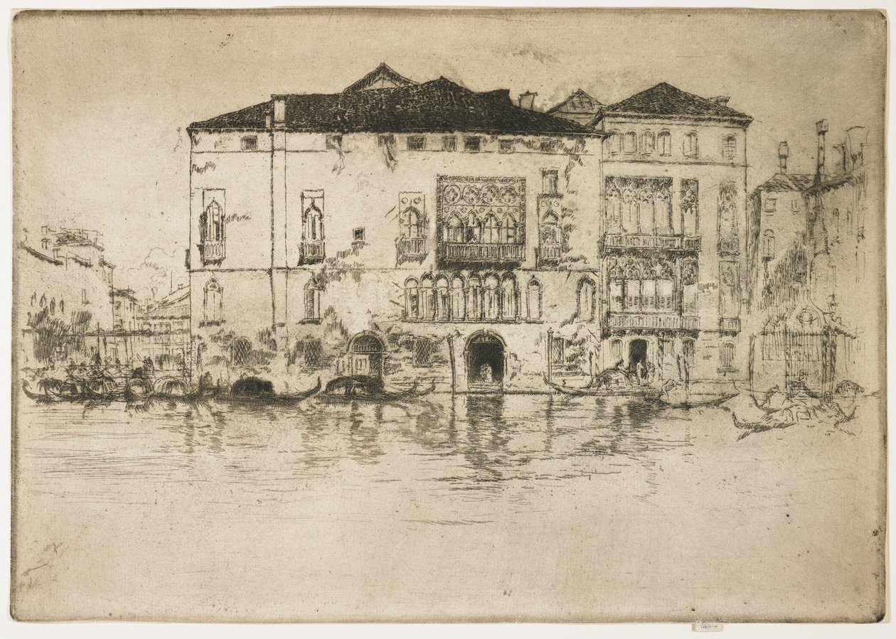 Palassene fra det første Venezia-settet, 1879-1880 av James Abbott McNeill Whistler