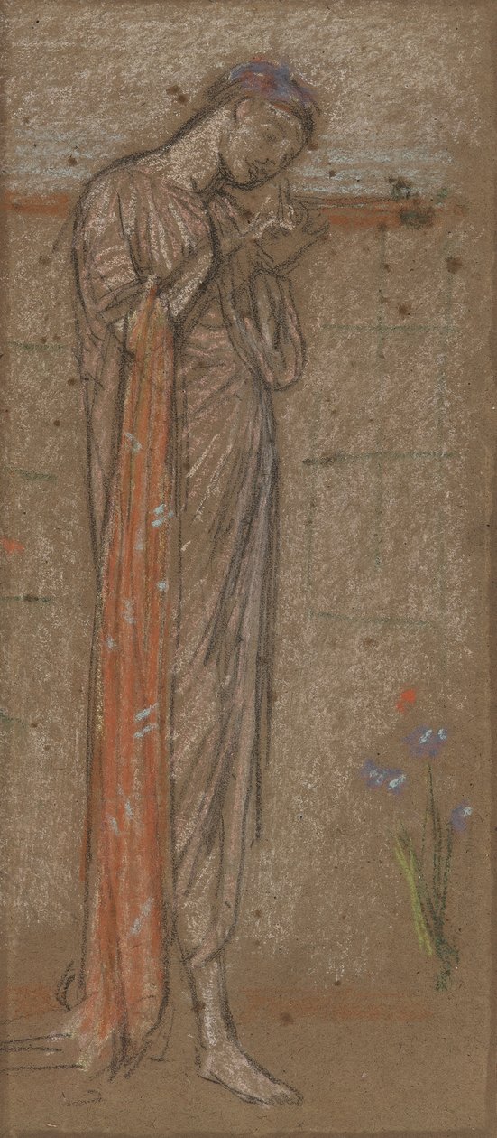 The Purple Iris, 1871-72 (kritt og pastell på brunt papir) av James Abbott McNeill Whistler