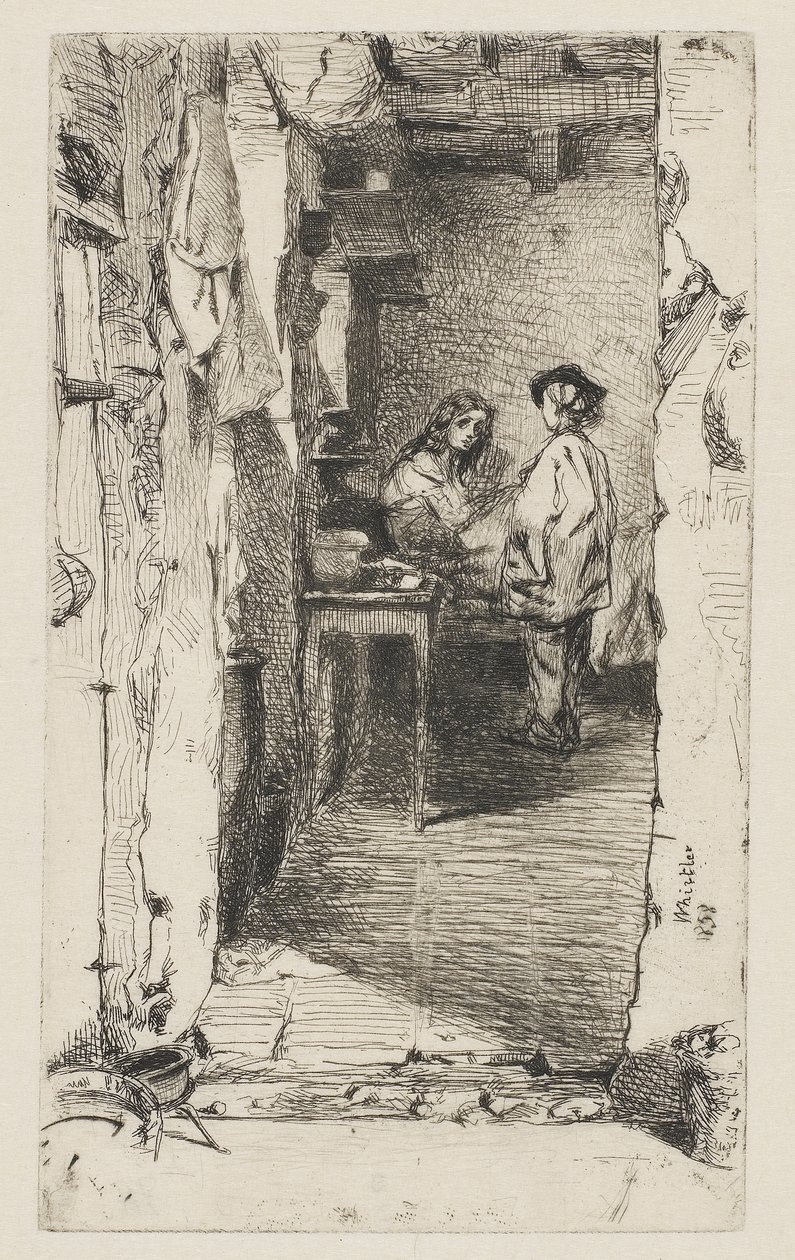 The Rag Gatherers, 1858 (radering på papir) av James Abbott McNeill Whistler