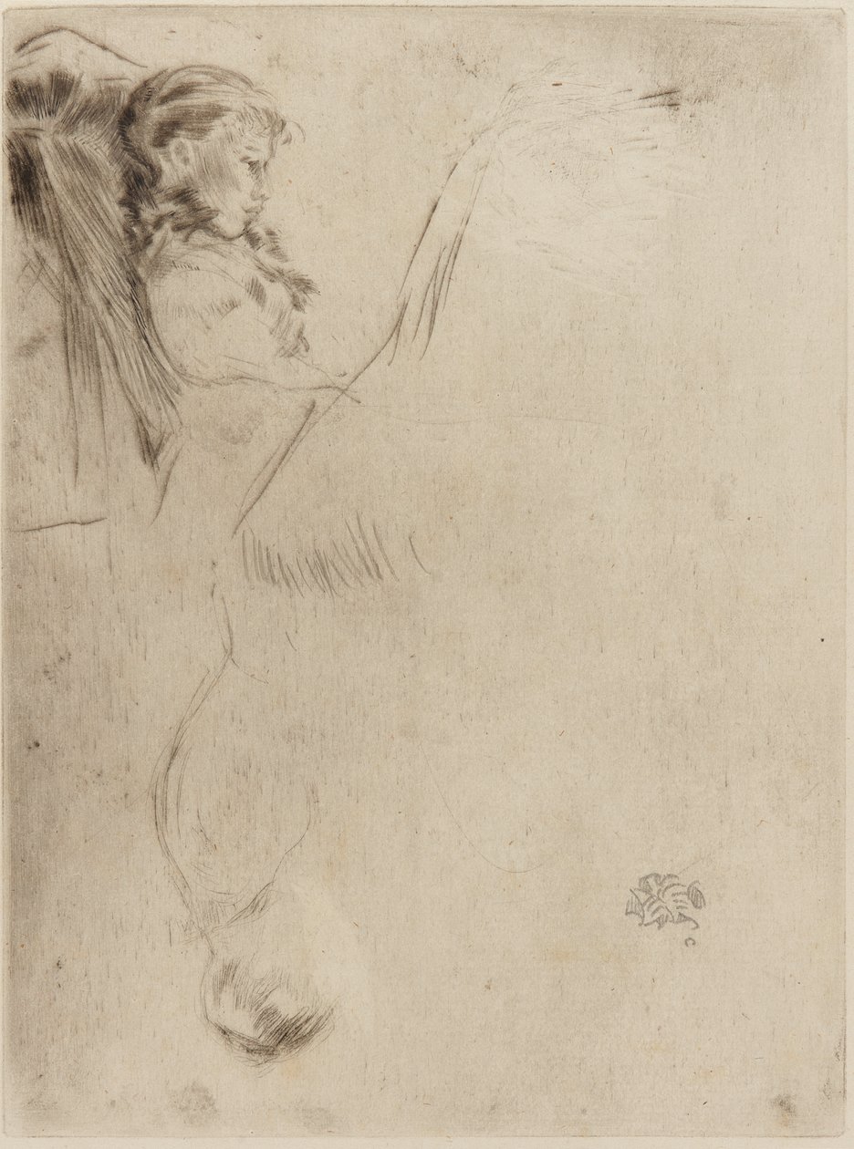 To skisser (tørrpunkt på papir) av James Abbott McNeill Whistler