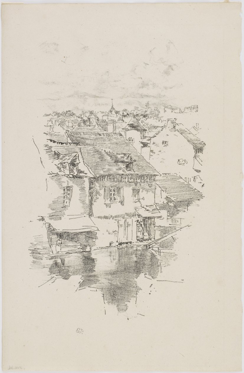 Vitre: The Canal, 1893 (lito på papir) av James Abbott McNeill Whistler