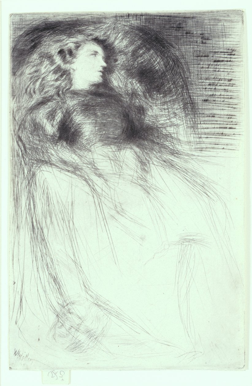 Weary, 1863 (tørrpunkt og rulett) av James Abbott McNeill Whistler