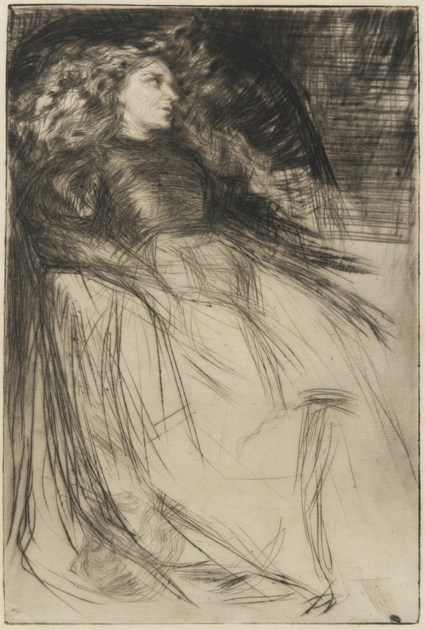 Weary, 1863 (tørrpunkt på papir) av James Abbott McNeill Whistler