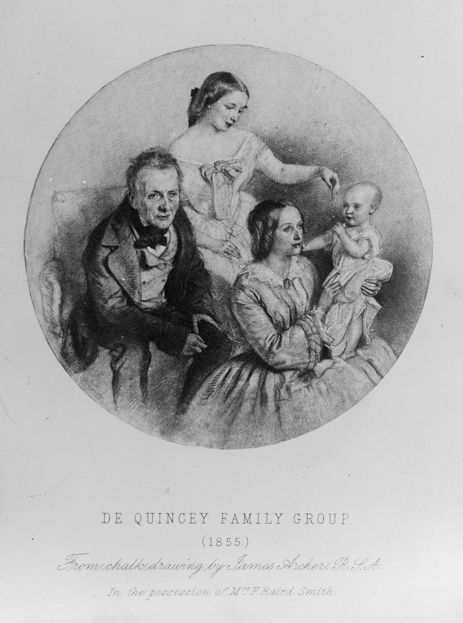 Thomas de Quincey og hans familie, 1855 av James Archer