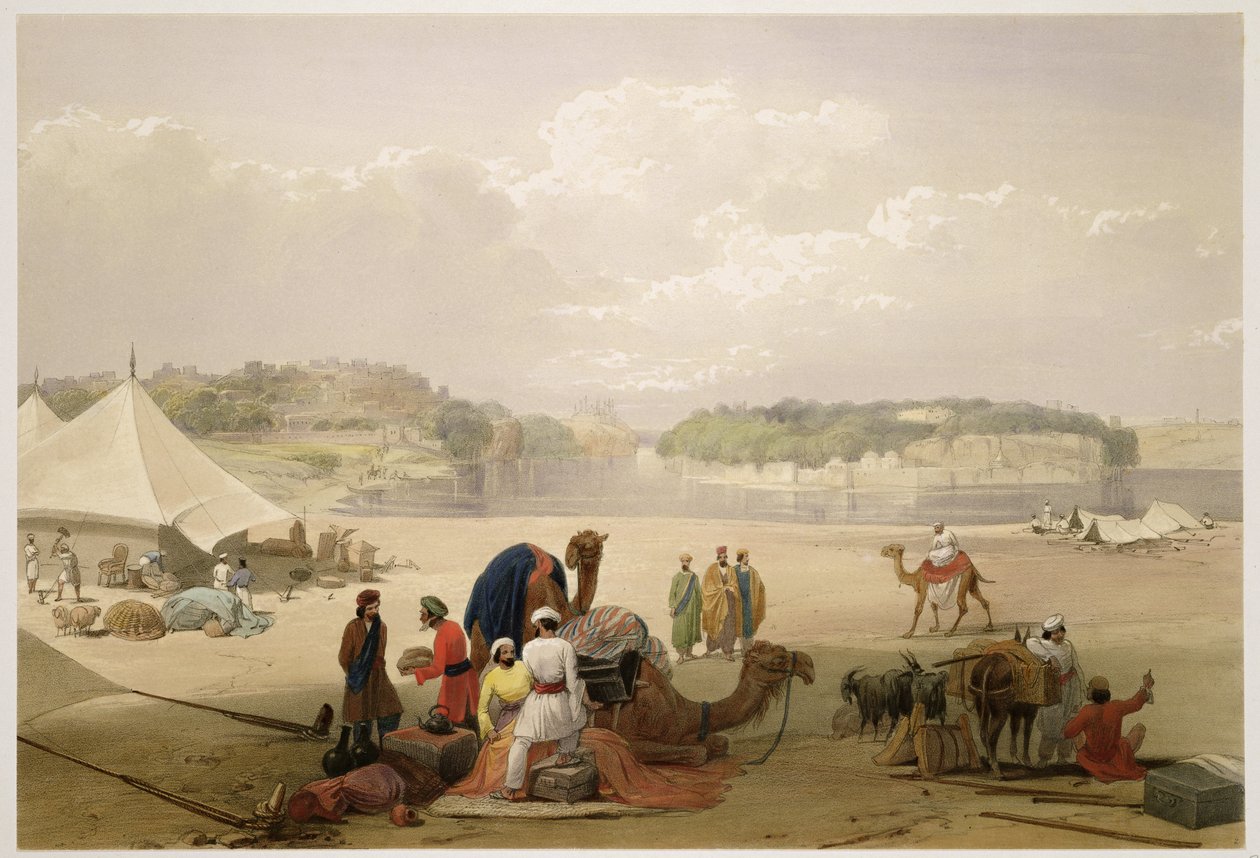 Byen Roree, og festningen Bhukker, på Indus, fra 