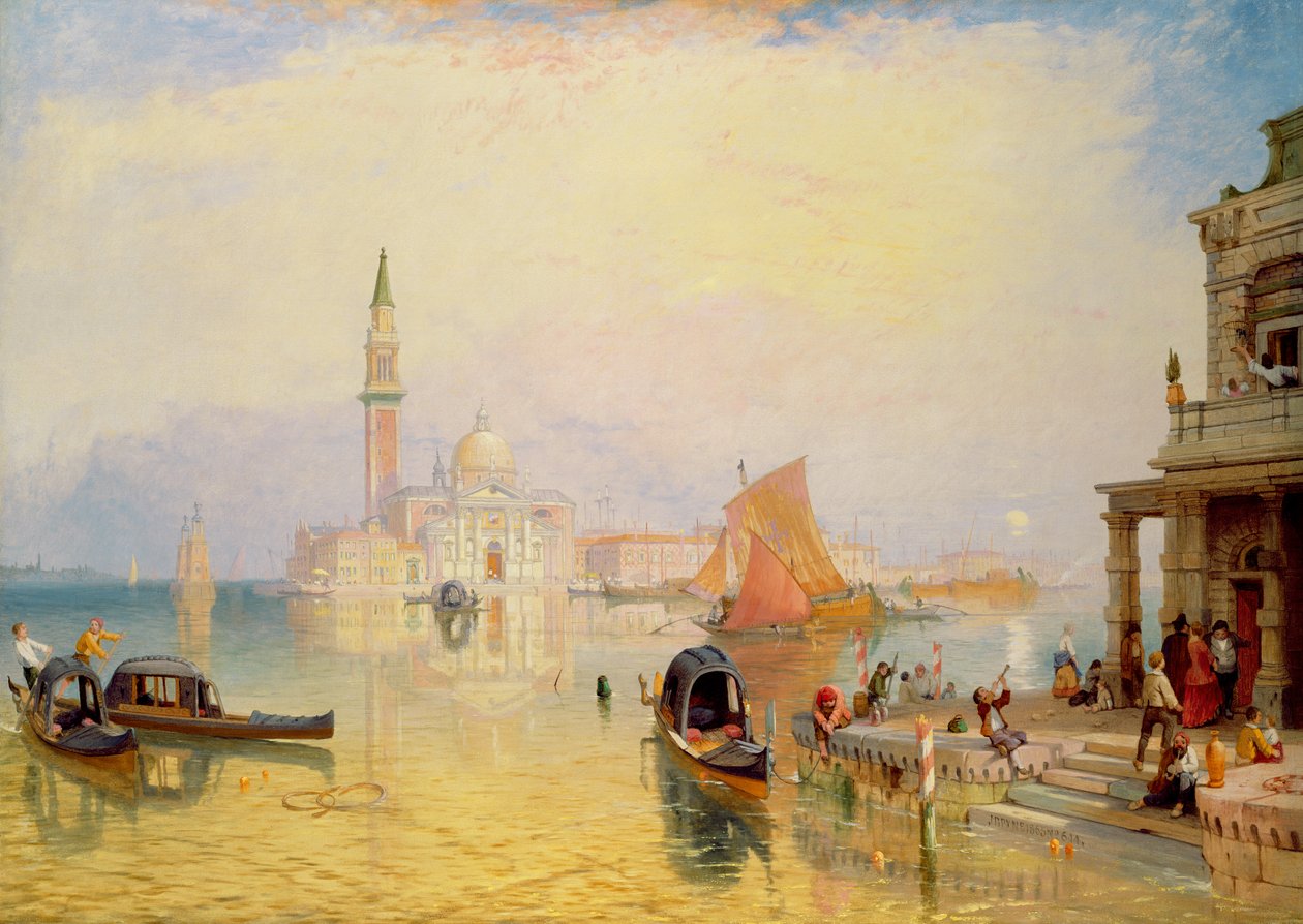 Venetiansk scene, 1800-tallet av James Baker Pyne