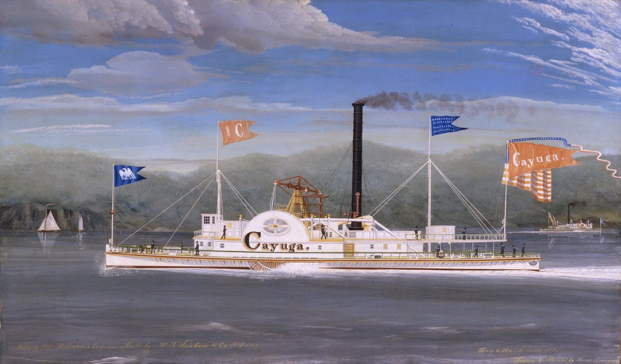 Dampbåt Cayuga, 1849 av James Bard