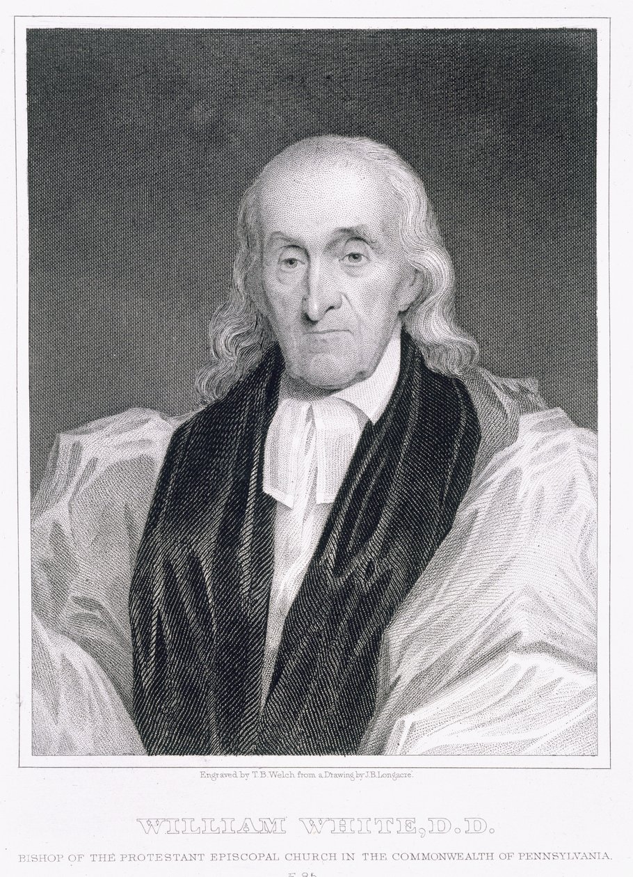 William White (1748–1836) 85 år gammel, gravert av Thomas B. Welch (1814–74) av James Barton Longacre