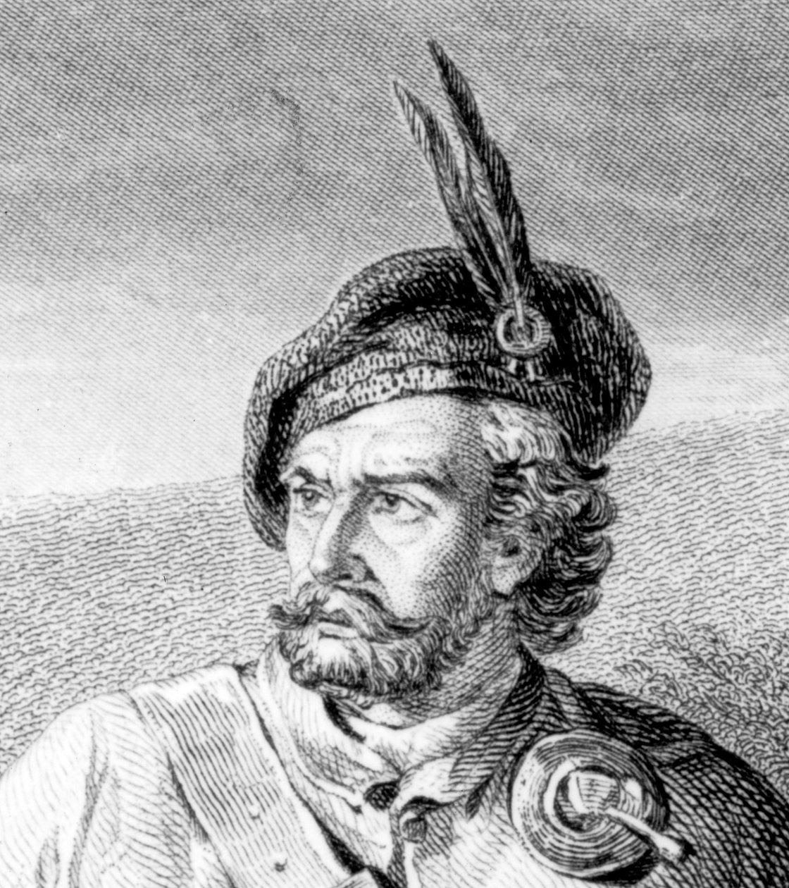 Rob Roy Parting Duellists Rashleigh og Francis Osbaldistone, gravert av John Le Conte (fl.1850-86) 1867 (detalj av 105434) av James Blake McDonald