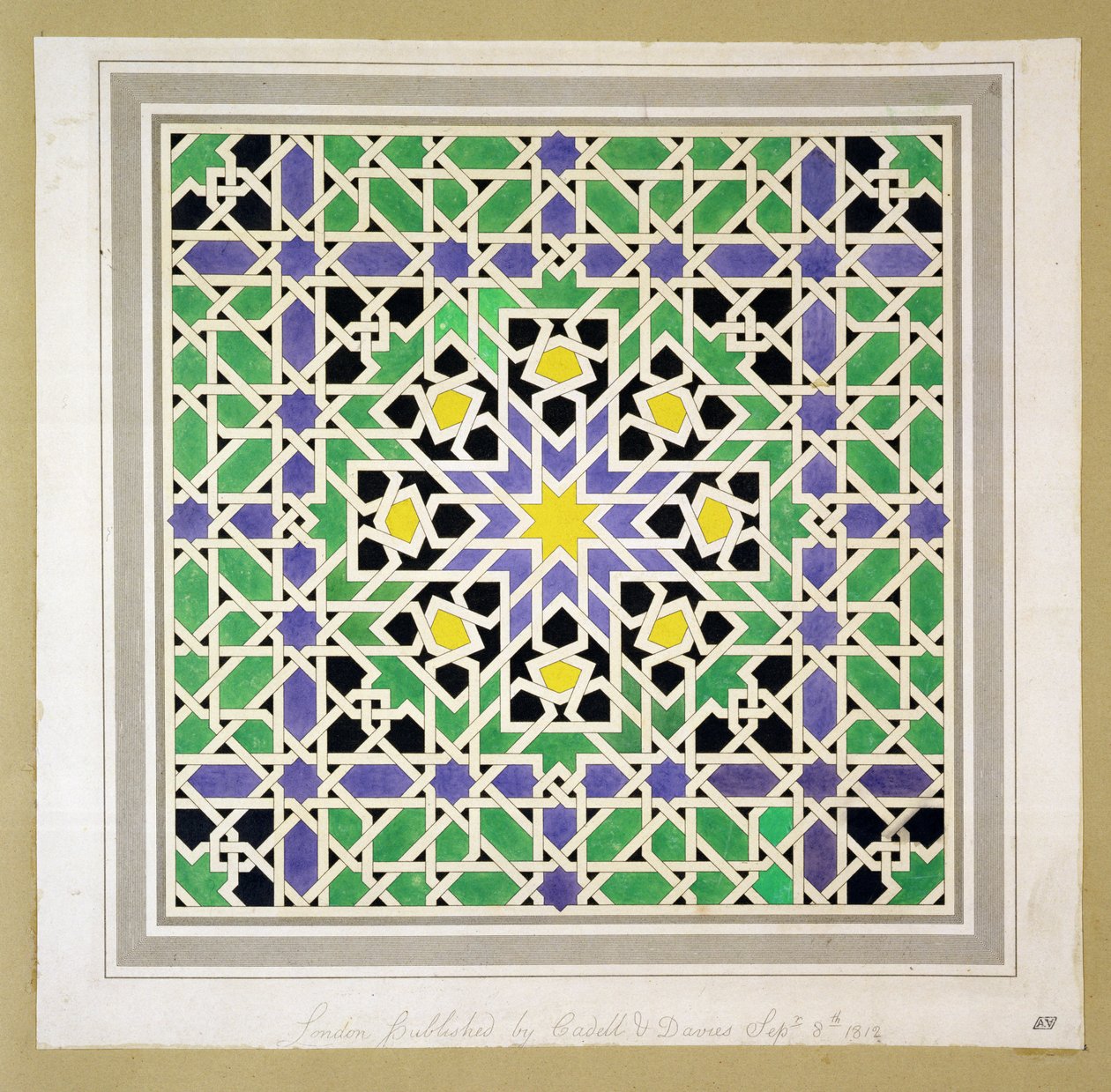 Mosaikkdesign fra Alhambra, fra 