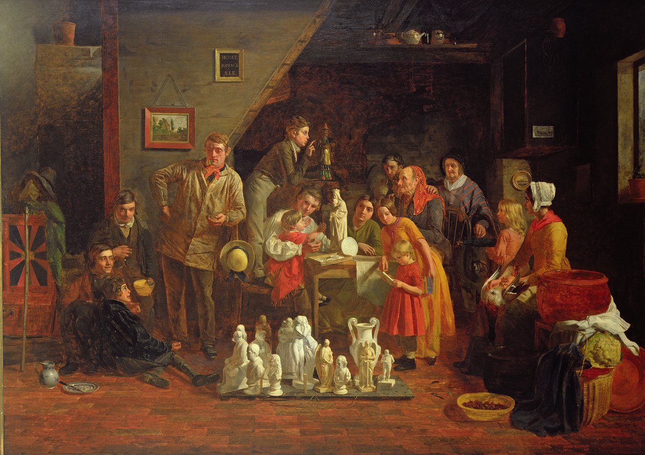 Italiensk bilde - Boys at a Roadside Alehouse, 1849 av James Collinson