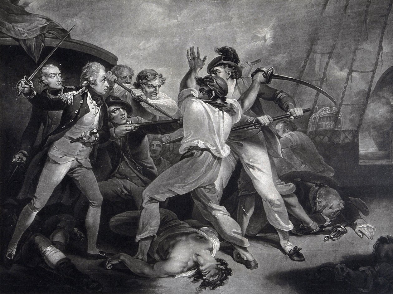 The Distinguished Action of the Gallant Nelson, 1798 av James Daniell