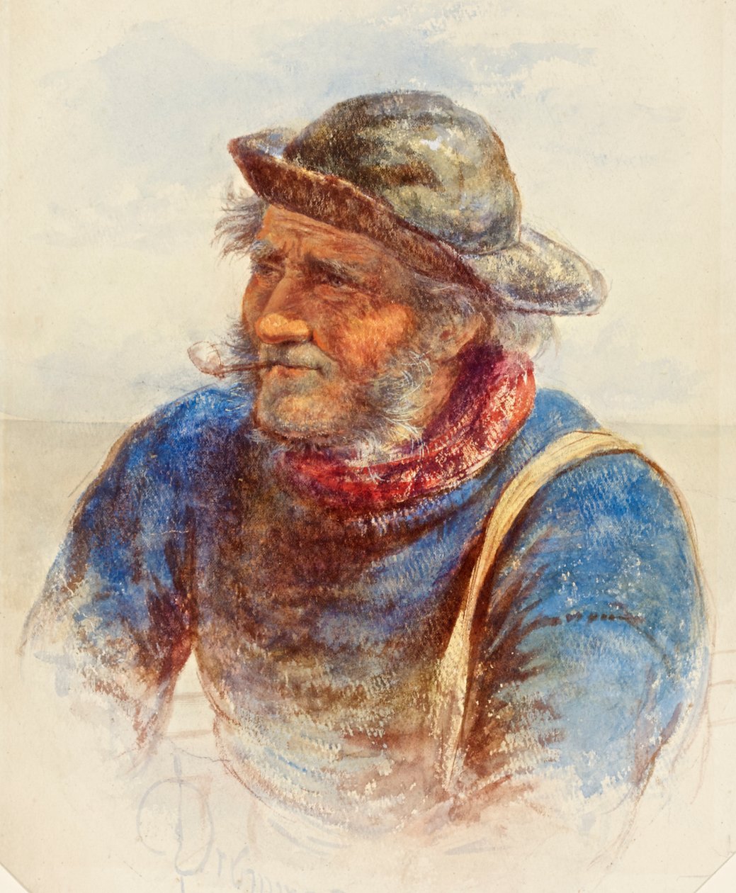 Studie av en fisker, 1870 av James Drummond