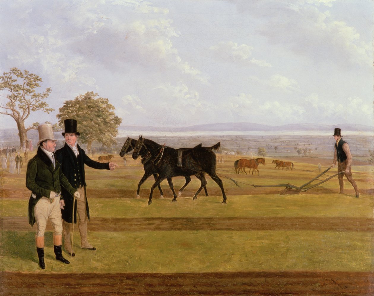 Sir Charles Morgan ved Castleton Ploughing Match, 1845 av James Flewitt Mullock