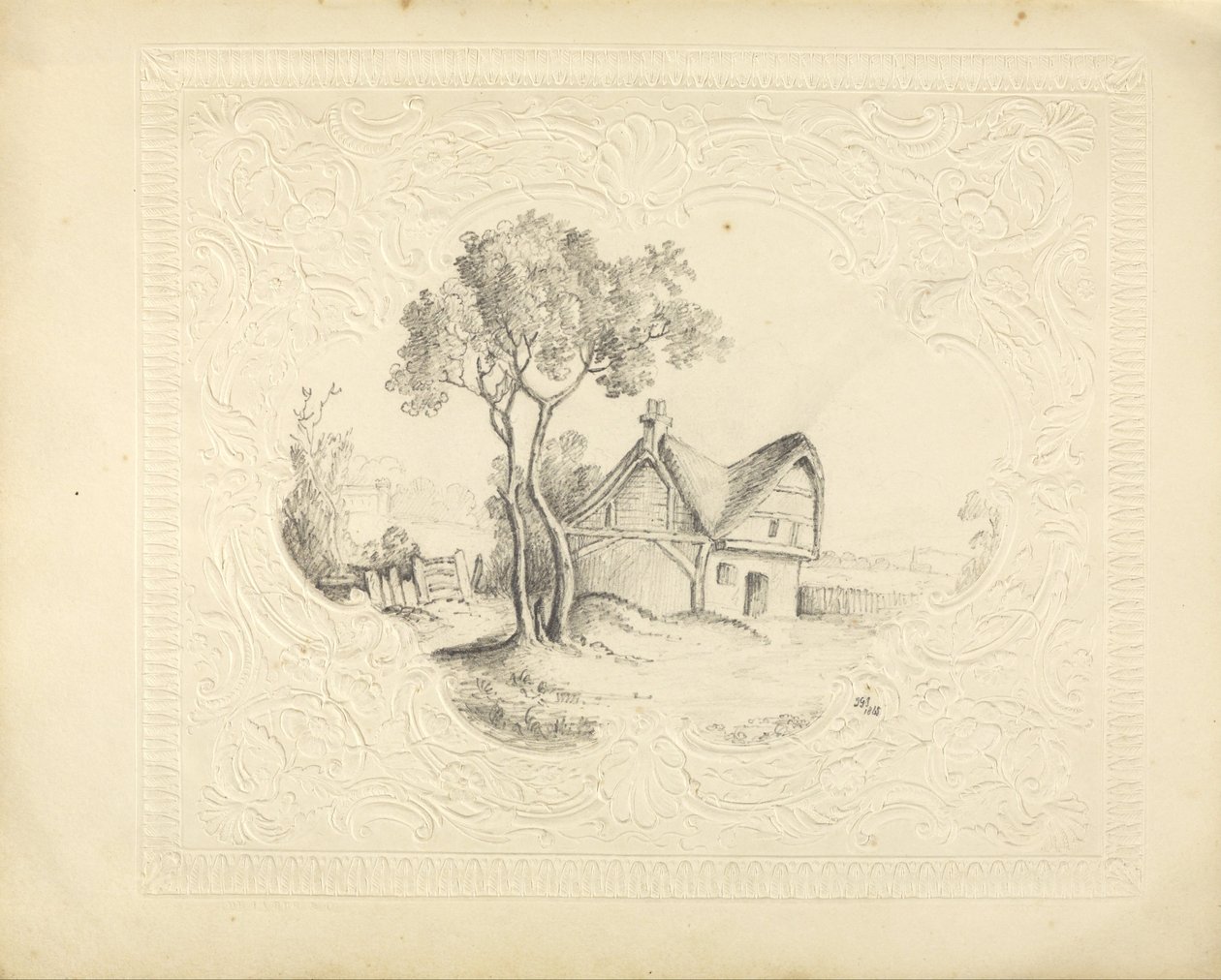 Tegning av et hus av James G. Jones