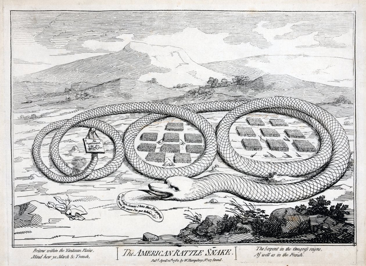 The American Rattle Snake, 1782 av James Gillray