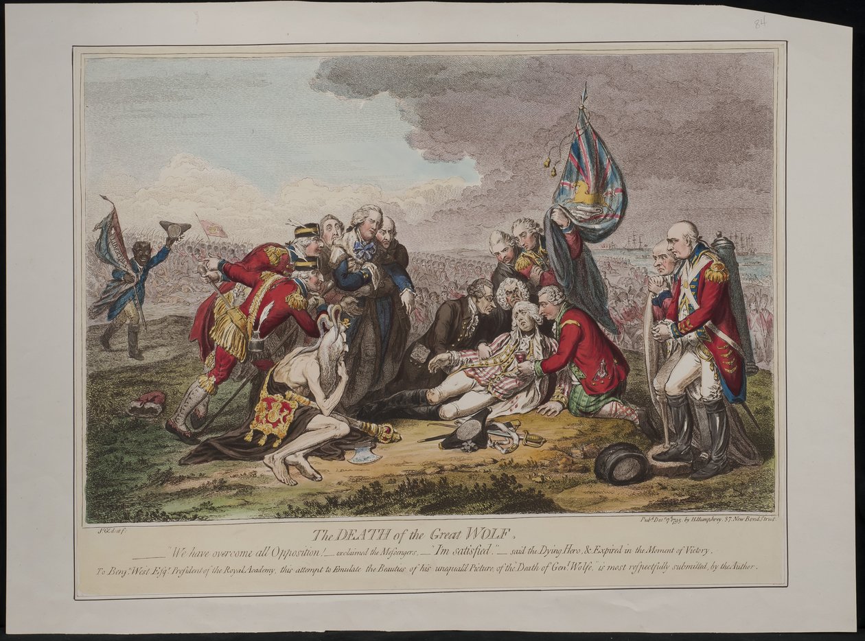 Den store ulvens død, 1795 av James Gillray